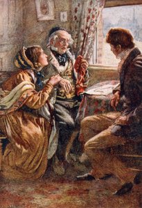 Arthur Clennam Tells the Good News, illustration till "Character Sketches from Dickens" sammanställd av B.W. Matz, 1924
